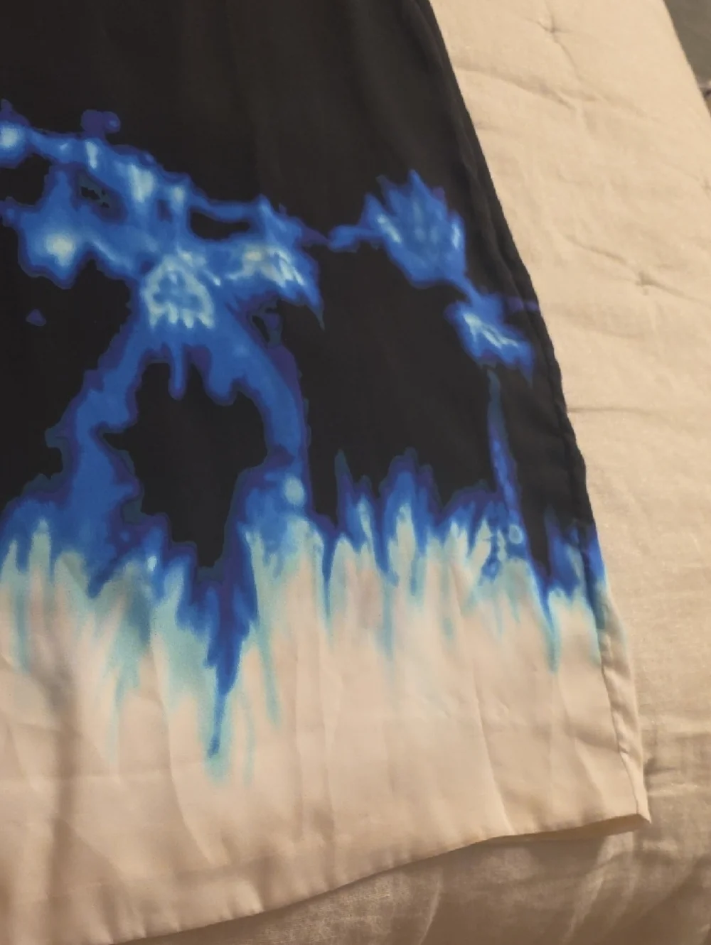 Vince Black Blue White Tie-Dye Mini Dress Size 10